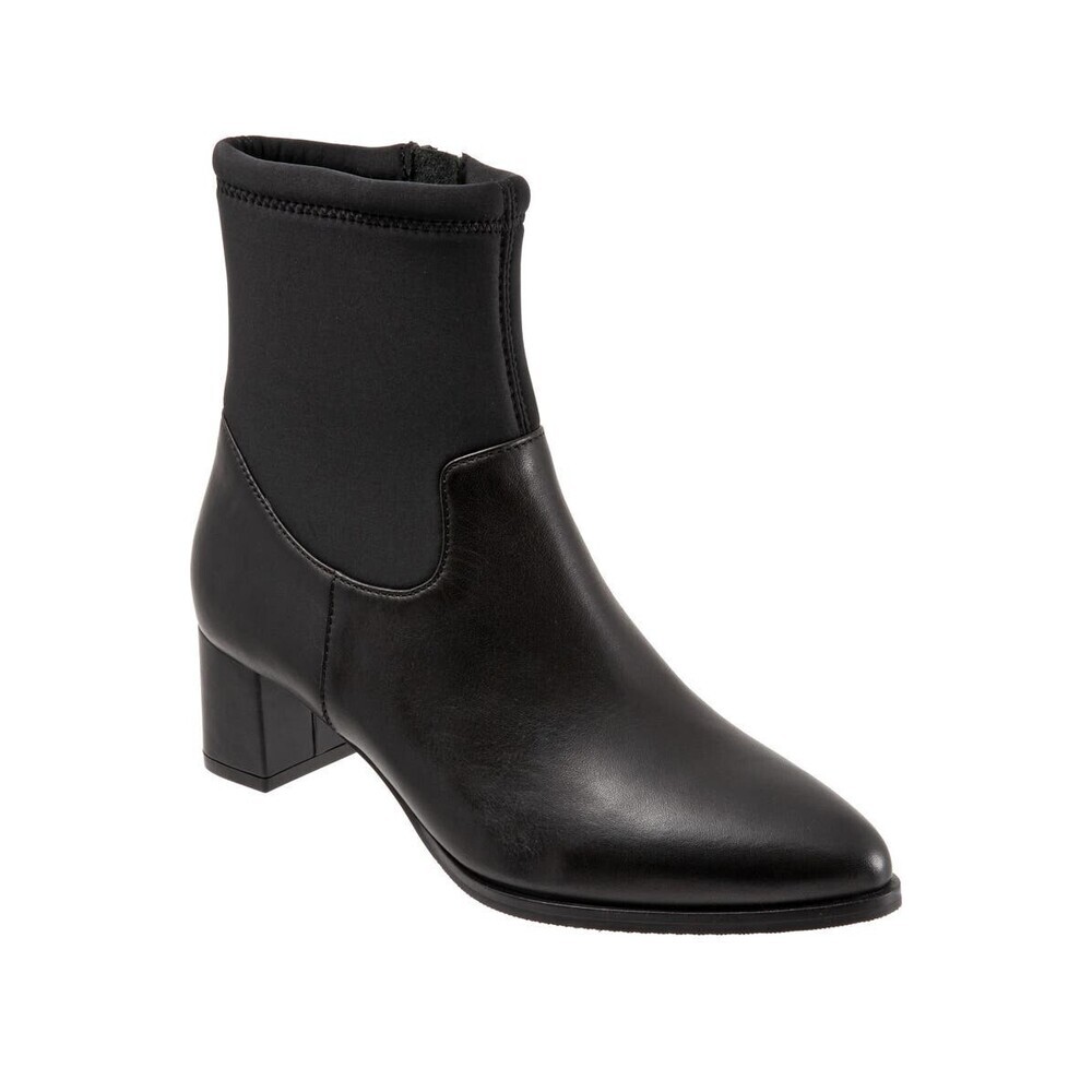 Trotters Kippy T2060-001 Boots Women's US 11 Black Leather Ankle Bootie JOBB216